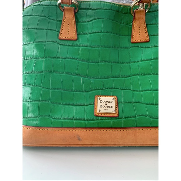 Dooney & Bourke Croco Embossed Leather Zip Satchel - Picture 5 of 16